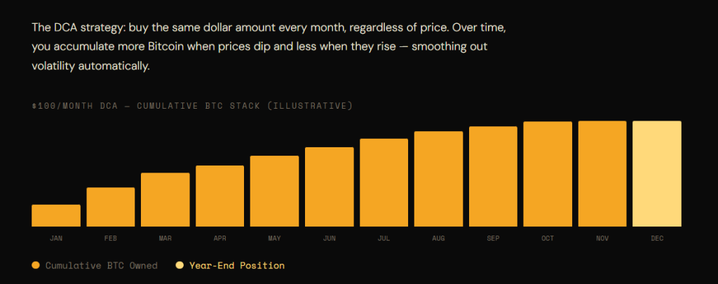 buying bitcoin through a DCA startegy
