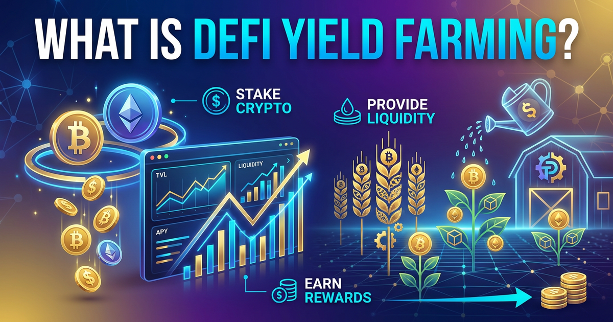 DeFi Yield Farming - Understanding how to generate passive income through cryptocurrency liquidity pools and staking