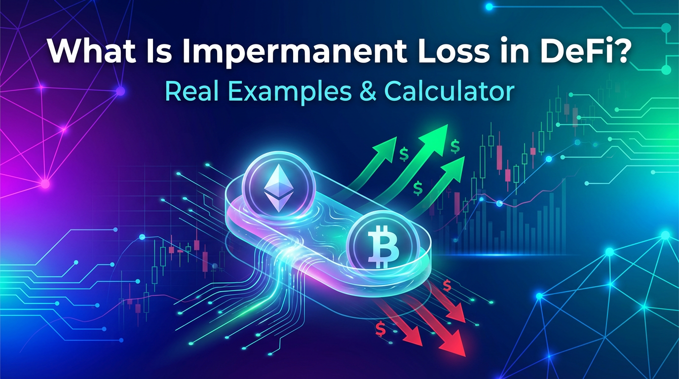 Impermanent Loss in DeFi - Visual guide showing liquidity pools, price changes, and DeFi concepts